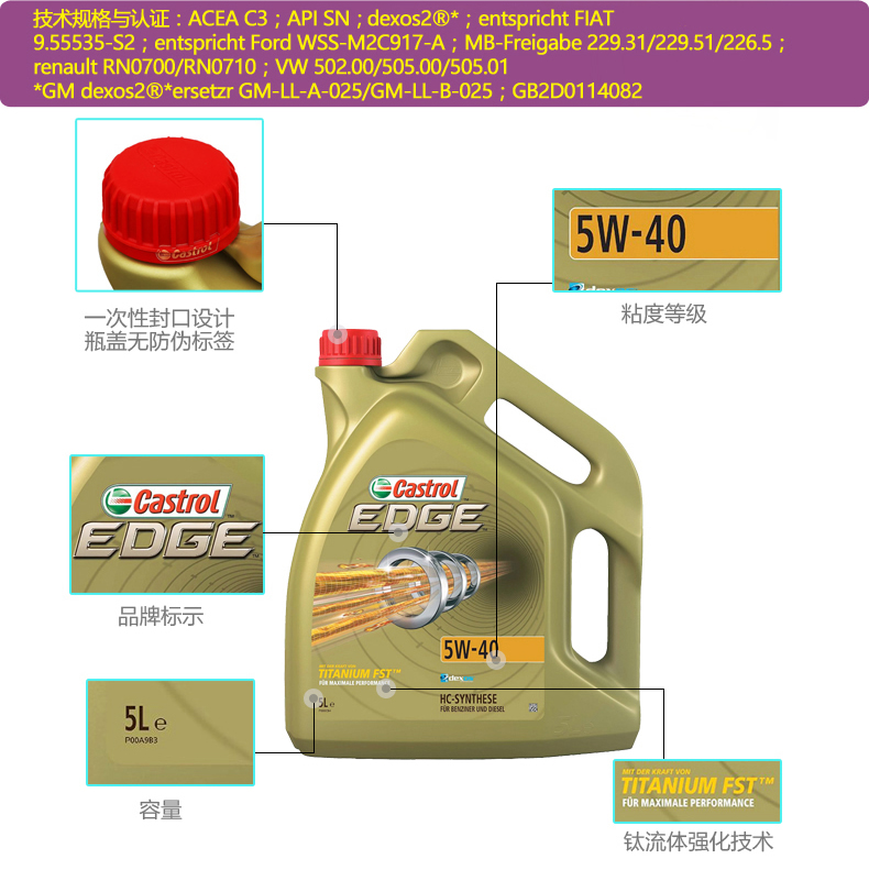 嘉實(shí)多 極護 全合成機油 FST 5W-40 C3 5L裝-第4張圖片-鄭州市冠恒貿易有限公司【官方網(wǎng)站】-車(chē)用潤滑油服務(wù)專(zhuān)家