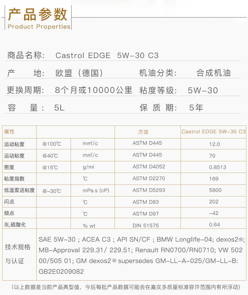 嘉實(shí)多 全合成機油 極護EDGE FST 5W-30 C3 SN 5L裝-第3張圖片-鄭州市冠恒貿易有限公司【官方網(wǎng)站】-車(chē)用潤滑油服務(wù)專(zhuān)家