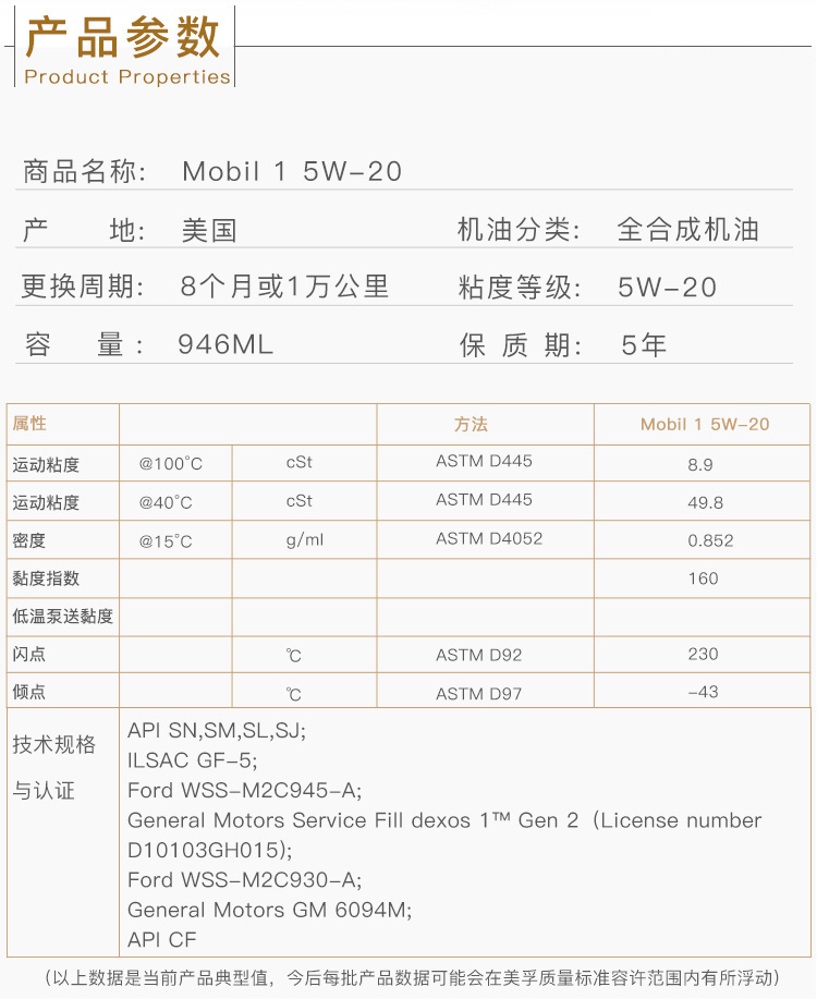 美孚1號 全合成機油 5W-20 SN 1 QT裝-第4張圖片-鄭州市冠恒貿易有限公司【官方網(wǎng)站】-車(chē)用潤滑油服務(wù)專(zhuān)家